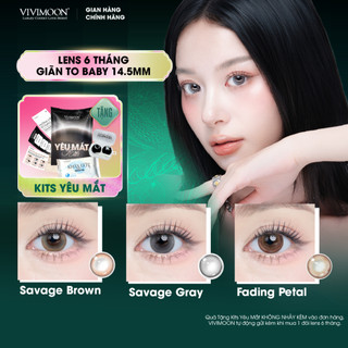  Kính áp tròng VIVIMOON EYECONIC lens cận cho mắt thở giãn tròng to Y2K 14.5mm lens 06 tháng 