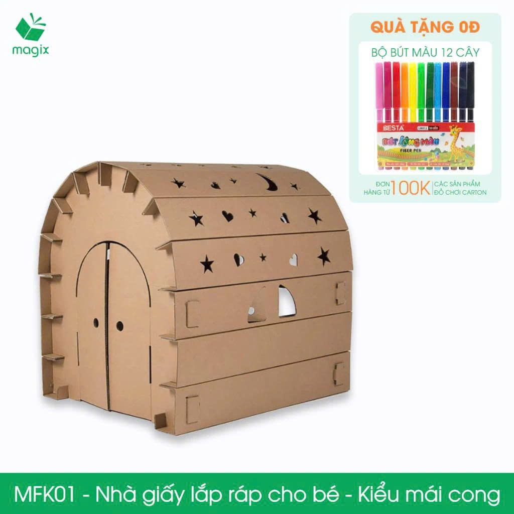 MFK01 - Nhà giấy carton lắp ráp cho bé | Magix for Kid