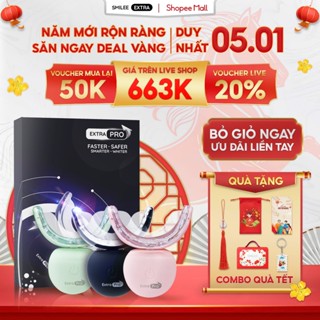   GIÁ 685K TẠI LIVE SHOP  Kit làm trắng răng Smilee Extra - Phiên bản nâng cấp trắng nhanh hơn 5 lần hạn chế gây ê bu 