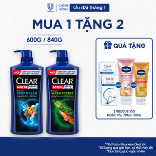  Dầu Gội Đầu CLEAR MEN Perfume Đánh Bay Gàu Ngứa Và Lưu Hương Nước Hoa Đẳng Cấp 600G 840G 