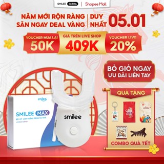   SĂN 423K TẠI LIVE SHOP  Bộ kit trắng răng tại nhà Smilee Max làm trắng răng từ 2 đến 6 tone sau 1 liệu trình 