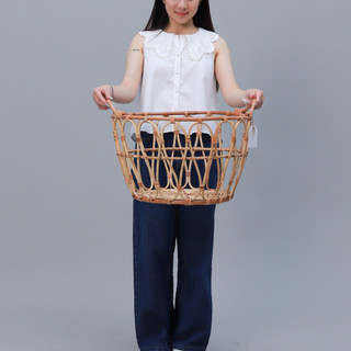 VIETBAS Giỏ Mây Tre Đan Đa Năng Decor Nhà Cửa - Sọt Mây Đựng Đồ Chơi, Quần Áo, Chăn Màn Có Tay Cầm Thủ Công Cao Cấp