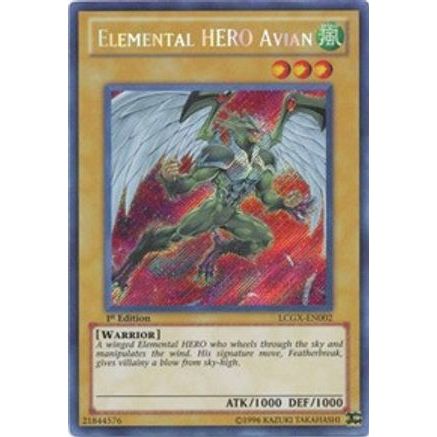 Elemental HERO Avian (Alternate Art) (LCGX-EN002) - Legendary Collection 2 Secret Rare 1st Edition