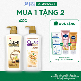  Dầu Gội Clear Thảo Dược Nuôi Dưỡng Da Đầu Từ Gốc Sạch Gàu Và Giảm Gãy Rụng 630g 