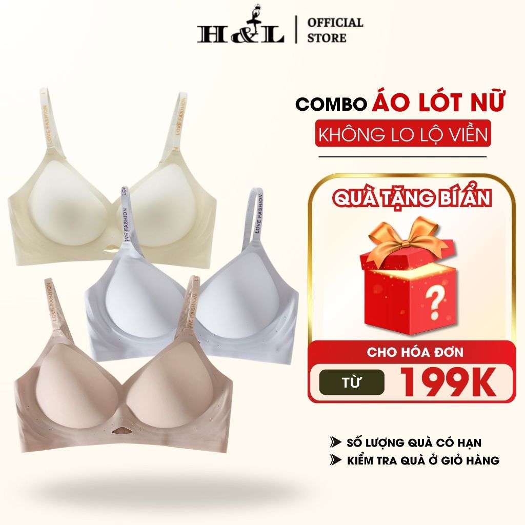 [COMBO TIẾT KIỆM] Combo Áo Ngực Không Gọng Mền Mịn, Áo Lót Nữ Tàng Hình Thoáng Khí HL BOUTIQUE A960