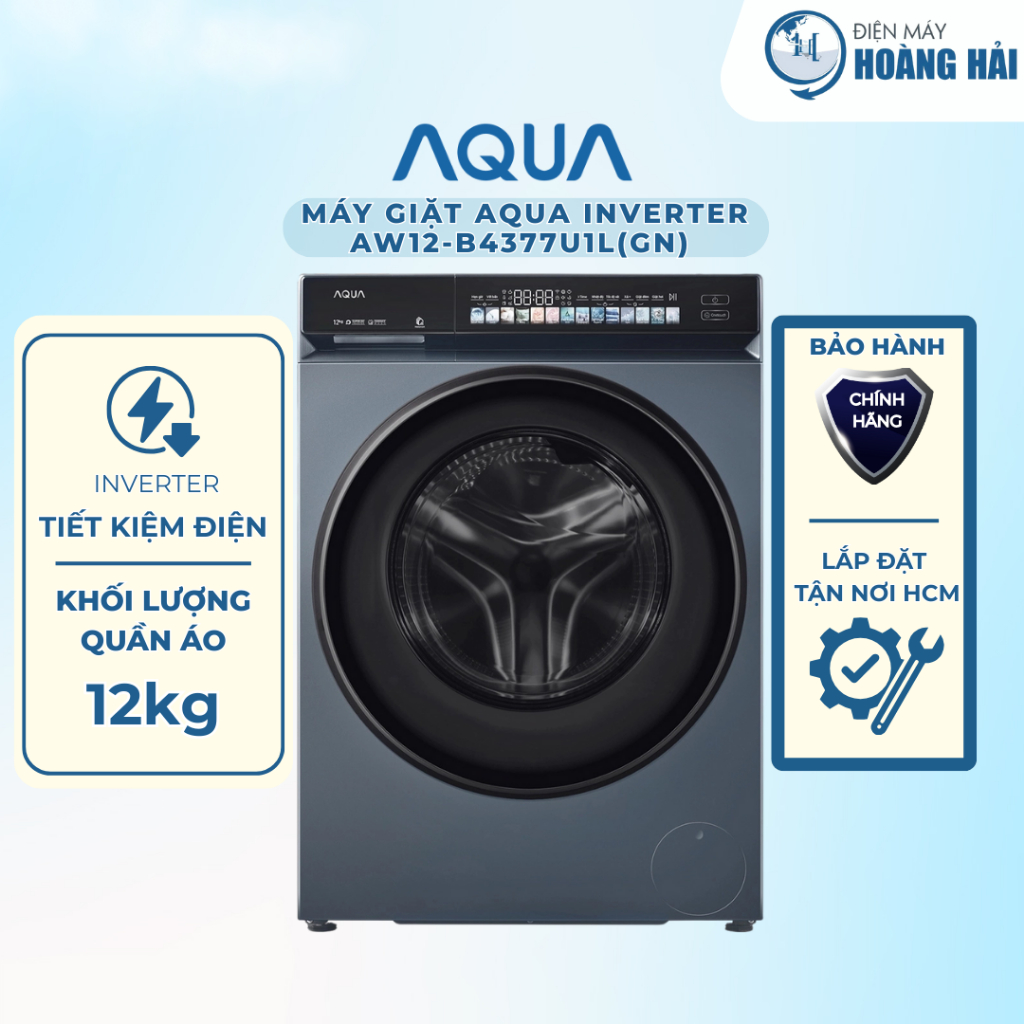 AW12-B4377U1L(GN) | Máy giặt Aqua Inverter 12 kg AW12-B4377U1L(GN) - Hàng chính hãng