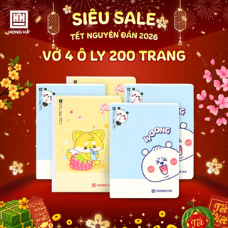  Vở 4 Ôly 200 Trang Hồng Hà Định Lượng 70GSM - 0588 0602 