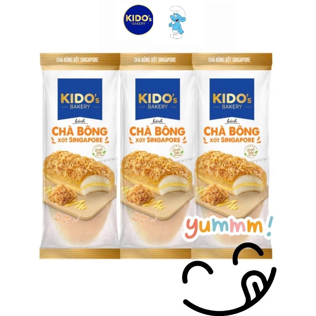 Bánh Mì Tươi Chà Bông Xốt Singapore 55 gram | Bánh Mì Tươi KIDO Bakery Chà Bông 55 gram