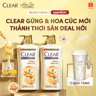  Combo 2 Dầu Gội Clear Thảo Dược Nuôi Dưỡng Da Đầu Từ Gốc Sạch Gàu Và Giảm Gãy Rụng 630g 