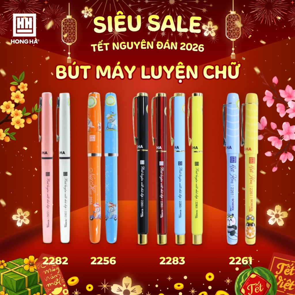  Bút máy Hồng Hà nét hoa Bút mực luyện chữ đẹp dành cho học sinh tiểu học - Bút 2256 2261 2282 2283 