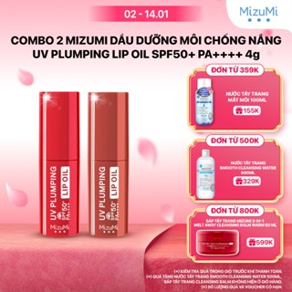  MizuMi Combo 2 Dầu dưỡng môi chống nắng UV Plumping Lip Oil SPF50+ PA++++ 4g 