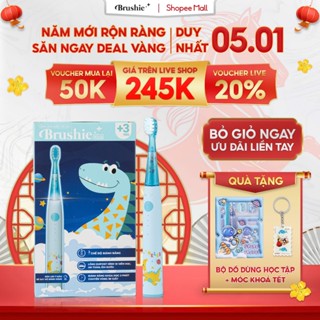   GIÁ 262K TẠI LIVE SHOP  Bàn chải điện cho bé Brushie Kids 3 chế độ làm sạch lông mềm cho răng nhạy cảm 