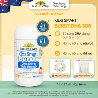  DHA Tú Tài Nature's Way - DHA 300mg Bổ Sung Dầu Cá Cô Đặc Omega 3 RTG Hàm Lượng Cao Cho Bé - Hộp 50 Viên 