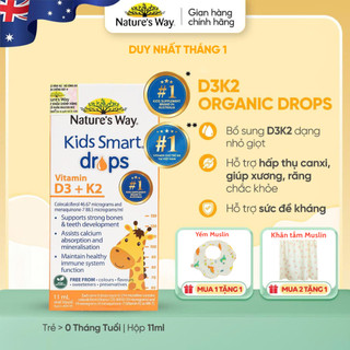  Vitamin D3k2 Organic Nature's Way D3K2 Cho Trẻ Sơ Sinh Với Thành Phần Hoa Hướng Dương Organic Hộp 11ml 