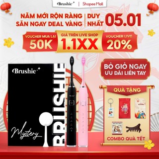   GIÁ 1.0XX TẠI LIVE SHOP  Combo 2 Bàn chải điện Brushie Ultra Plus phiên bản mới 2025 tích hợp đầu rửa mặt 