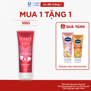  Sữa rửa mặt Pond's Age Miracle mờ đốm nâu và nếp nhăn với Hexyl-Retinol 100G 