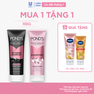  Sữa rửa mặt sáng da sạch sâu Pond's Bright Miracle Niasorcinol 100G 