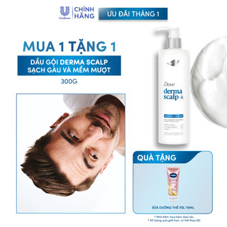  Dầu Gội Sạch Gàu & Tóc Mềm Mượt Dove Derma Soothing Mới 350G' 