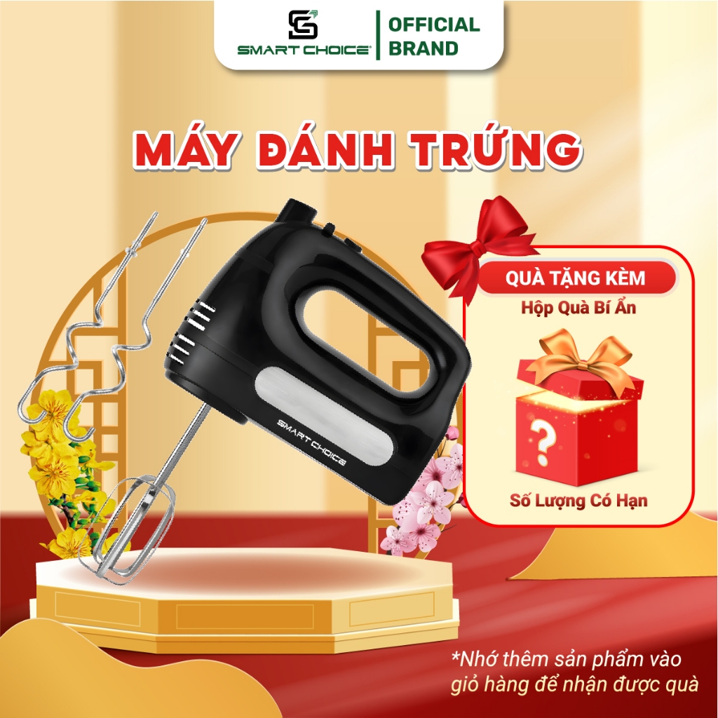 Máy Đánh Trứng SmartChoice SCG-DT001 400W Tùy Chỉnh 6 Tốc Độ, Máy Trộn Bột Cầm Tay Cao Cấp