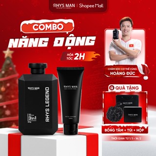  Bộ Quà Tặng Nam - Sữa tắm gội nam 3in1 350 ml & Sữa rửa mặt nam Rhys Coconut Fresh 100ml 