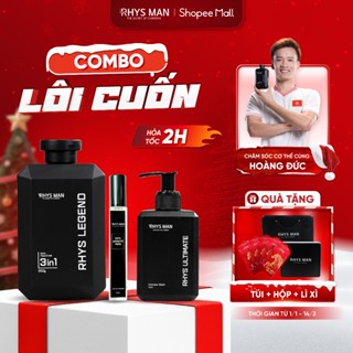  Bộ Quà Tặng - Sữa tắm gội 3in1 350ml Dung dịch vệ sinh 120ml Nước hoa nam 10ml RHYS MAN 