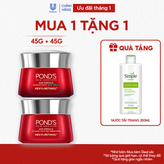   Combo  Bộ Kem dưỡng ngày đêm Pond's Age Miracle mờ đốm nâu và nếp nhăn với 50X Hexyl-Retinol 45G 