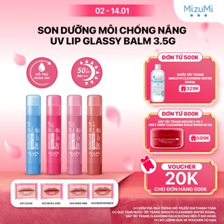  Son Dưỡng Môi Chống Nắng MizuMi Skincare UV Lip Glassy Balm Clear   Seoul Kiss 3.5g 