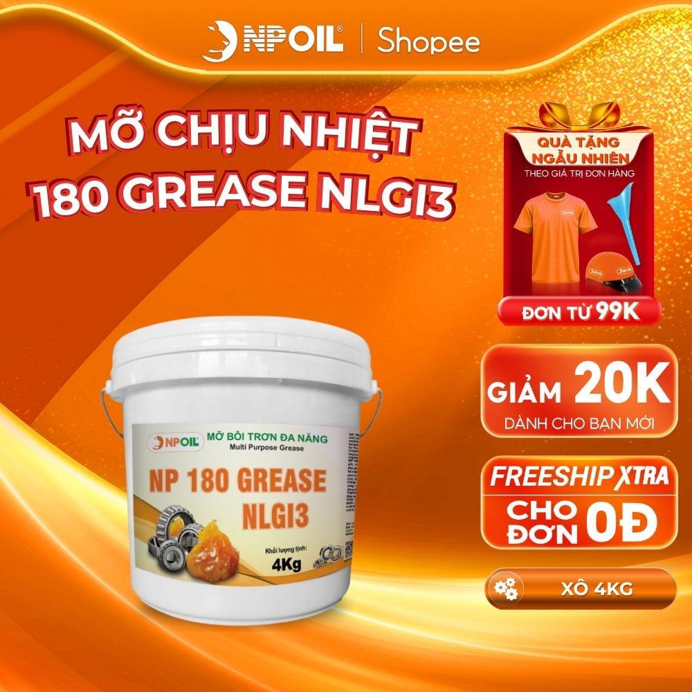 Mỡ bôi trơn đa năng NPOIL 180 MP3 GREASE Xô 4 KG