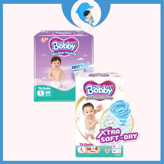  Tã Bỉm quần Bobby Ultra+ Bobby Premium đủ size M96 L88 XL76 XXL70 siêu nhiều miếng cho bé từ 6 đến 25kg MECAHEO 