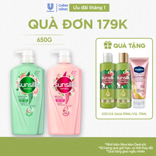  Dầu gội Sunsilk Natural Dưỡng Ngăn Gãy Rụng và Mềm Mượt Tỏa Hương 650g 