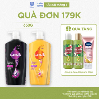  Dầu gội Sunsilk Mềm Mượt Diệu Kỳ và Óng Mượt Rạng Ngời 650g 