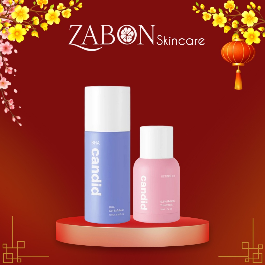 Bộ Đôi Hỗ Trợ Cải Thiện Da Toàn Diện Candid Retinol 0.5% 30ml & Hoạt Chất BHA 100ml