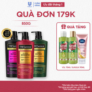  Dầu Gội TRESemmé Keratin Smooth  Bond Repair  Salon Detox Cho Tóc Vào Nếp Giảm Gãy Rụng Detox Sạch sâu 850g 