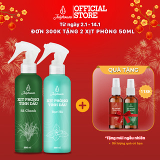  Bình Xịt Phòng Tinh Dầu Sả Chanh Bạc Hà Quế Bạch Đàn Chanh 280ml Julyhouse Khử Mùi Hiệu quả 