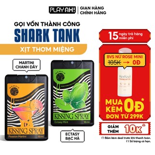  Xịt Thơm Miệng Kissing Spray PlayAh! Memoir Hương Ectasy Mint Sảng Khoái   Passion Martini Quyến Rũ 18ml 