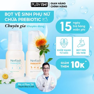  Bọt Dung Dịch Vệ Sinh Nữ PlayAh! Her Feel Prebiotic - Dòng Sensitive Dưỡng Ẩm Chuyên Sâu Rose Sạch Thơm Toàn Diện 150ml 