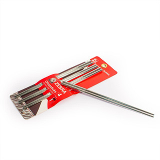 Đũa Inox không gỉ SUS304 ZEBRA 🦓 23.5cm Chính Hãng Thailand 4 đôi/bao 999005