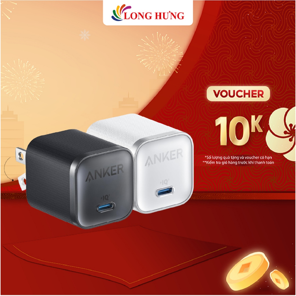 Cốc sạc Anker Nano 1C Compact Fast Charger 45W A2692 - Hàng chính hãng