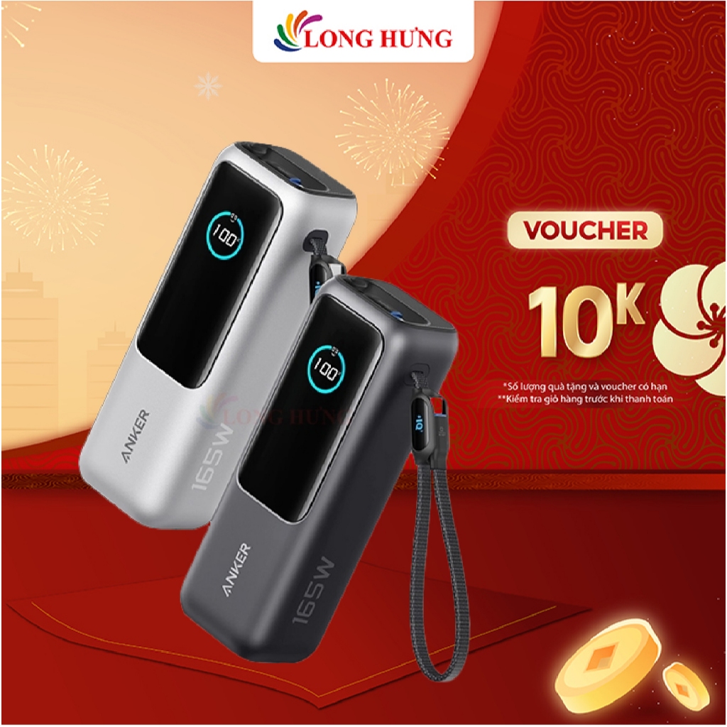 Sạc dự phòng Anker Zolo Power Bank High-Power Multi Device USB-C 165W 25000mAh A1695 - Hàng chính hã