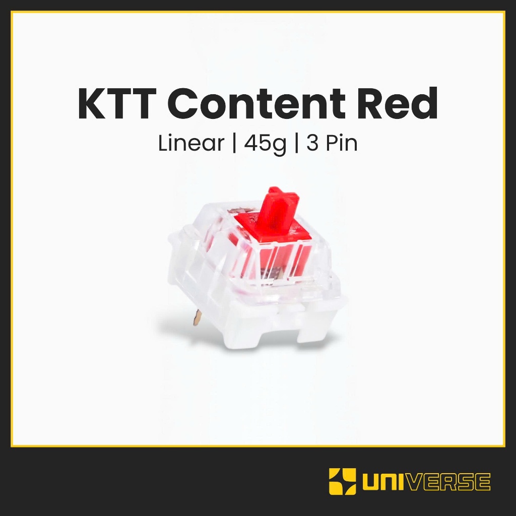 10 Switch KTT Content Red Switch Linear 3 Pin 45g Công Tắc Bàn Phím Cơ Universe