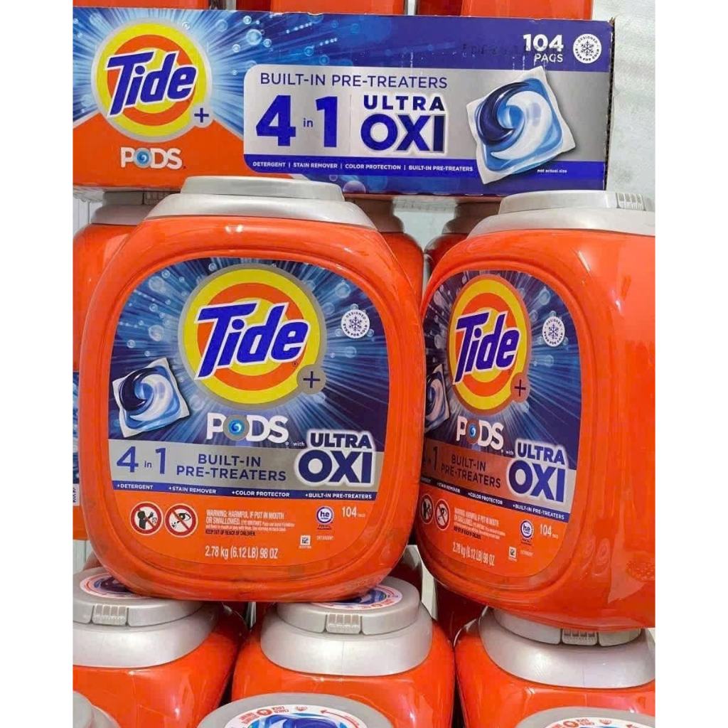 Viên giặt xả Tide Pods 4in1 Downy April Fresh thùng 104 viên