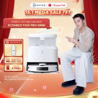  Robot hút bụi lau nhà Ecovacs Deebot T30e Pro Omni 11.000Pa - Pin 5200mAh - Tự động giặt giẻ bằng nước nóng 