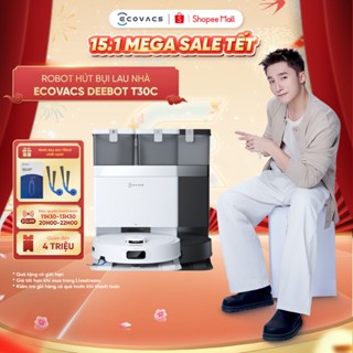  Robot hút bụi lau nhà Ecovacs Deebot T30C 2026 - 20000Pa - ZeroTangle 3.0 - Giặt giẻ nước nóng - BH chính hãng 