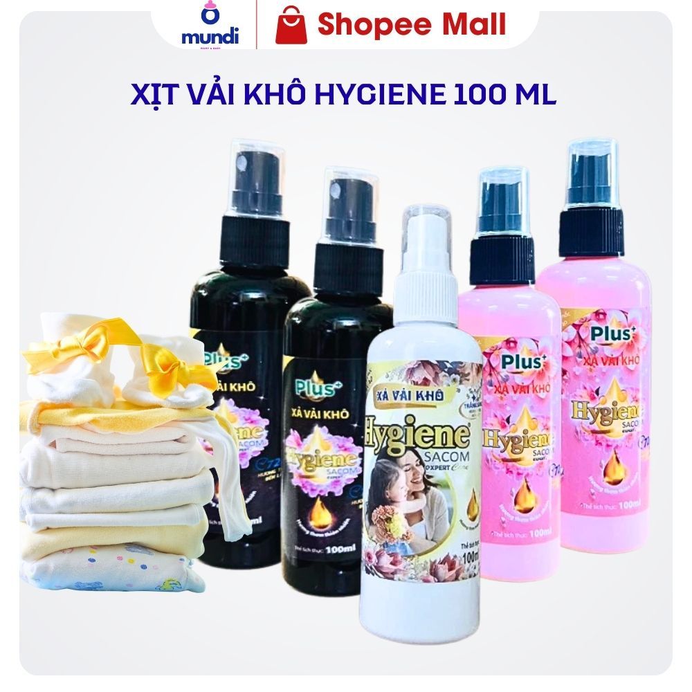 Combo 10 & 6, 5 ,2 chai xịt vải khô Hygiene Plus+ Xịt Vải Hương Nước Hoa chai 100ml