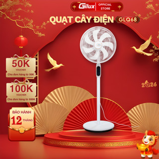  Quạt Cây Đứng Gilux GLQ68 Có Điều Khiển Từ Xa 7 Cánh Công Suất 45W Mạnh Mát Hoạt Động Êm Ái 