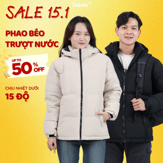  Áo Phao Béo Nam Nữ Tabalo Retro Áo Khoác Phao Đại Hàn Trượt Nước Chống Thấm Chần Bông Dày Cao Cấp 