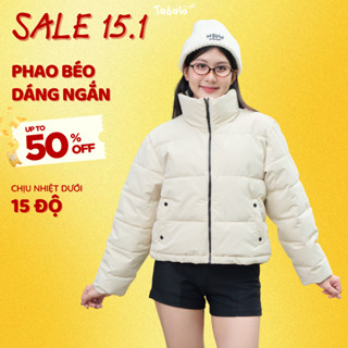   NEW IN  Áo phao nữ Tabalo Retro Short Áo phao dáng ngắn croptop kiểu dáng Hàn Quốc Áo trần bông 