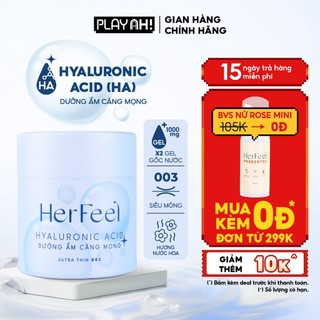  Bao cao su dưỡng ẩm Her Feel HA Hộp 3 10 Gấp đôi gel cao cấp 