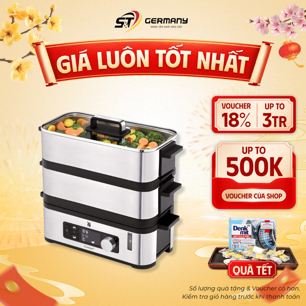 Máy Hấp Điện Mini Wmf 2 Tầng, Hâm Nóng Thức Ăn GermanySnT 260009