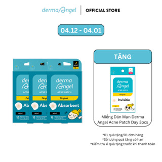  Combo 3 Miếng Dán Mụn Ban Đêm Derma Angel Acne Patch Night 12 Miếng 